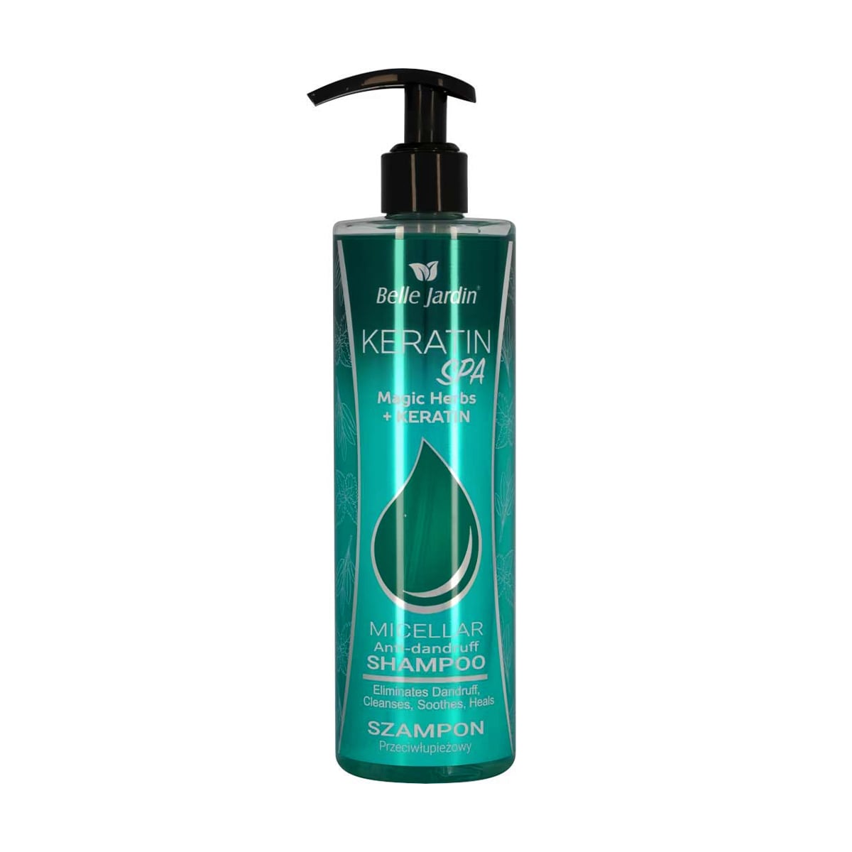 Міцеллярний шампунь Belle Jardin Keratin SPA Magic Herbs + Keratin для всіх типів волосся, проти лупи, 400 мл